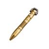 MecArmy TPX8 Retractable Ballpoint Pen with and Key Premium Bolt Action Easy To Tactical Pen for Outdoor Use D-Ring Ring, Titanium/Brass/Copper,