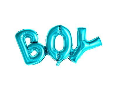 Ballon en Aluminium Boy Bleu 67X29 Cm