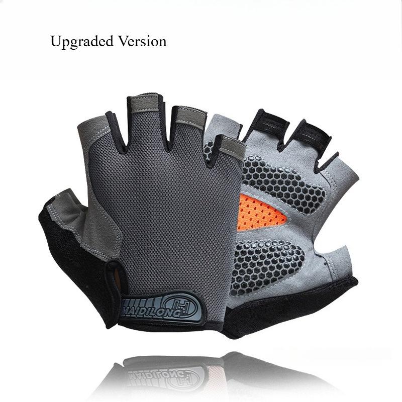 Bicycle Riding Gloves Half Finger Anti Slip Dew Proof Directional Asian Sports Outdoor Fitness Mountain Climbing Fishing