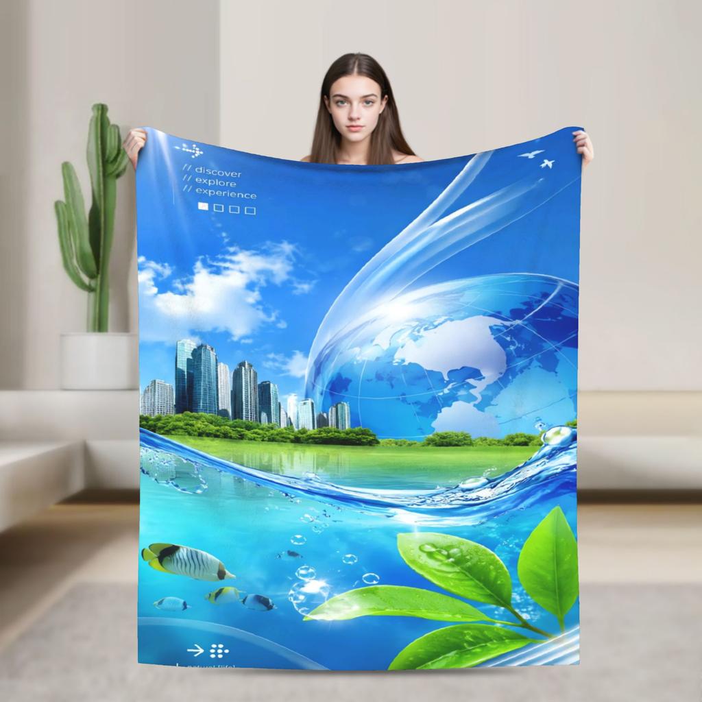 Frutiger Aero Decken Super Warme Flauschige Plüsch Überwurfdecke für Sofa Bett Picknick Flanell Tagesdecke Bettbezug