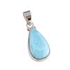 Natural Republic Larimar Gemstone 925 Solid Sterling Silver Pendant 1.25'' k2l43