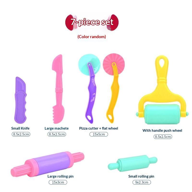 Fun Play Tools Kit For Kids Children Toddlers Playdough Extruders Knives Rollers Cutters Plasticine Clay Accessories Toy