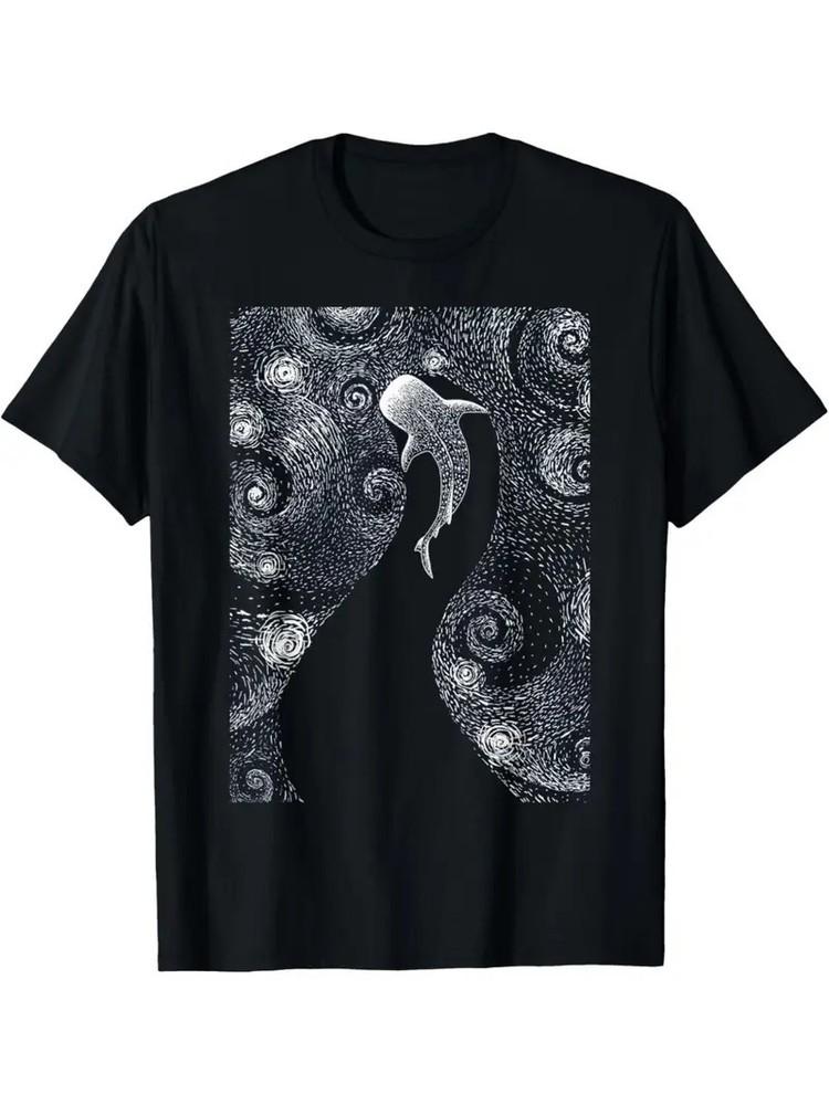 

Diving With Whale Sharks Whale Shark Printed T-shirt, Men s Casual and Comfortab XL