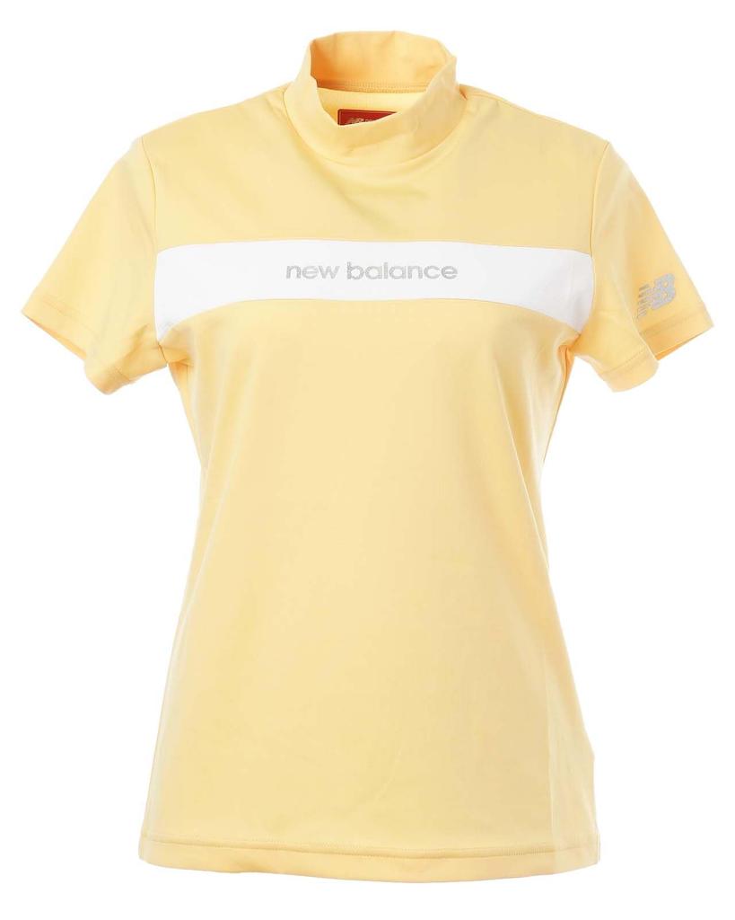 Golf Short Sleeve Mock Neck Shirt Border 0 [New Balance] Women's (Stretchy/Logo Pattern) / 012-5166501 150_Orange [S]
