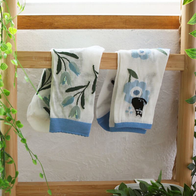 Bananasisters Blooming Flower Socks_2color