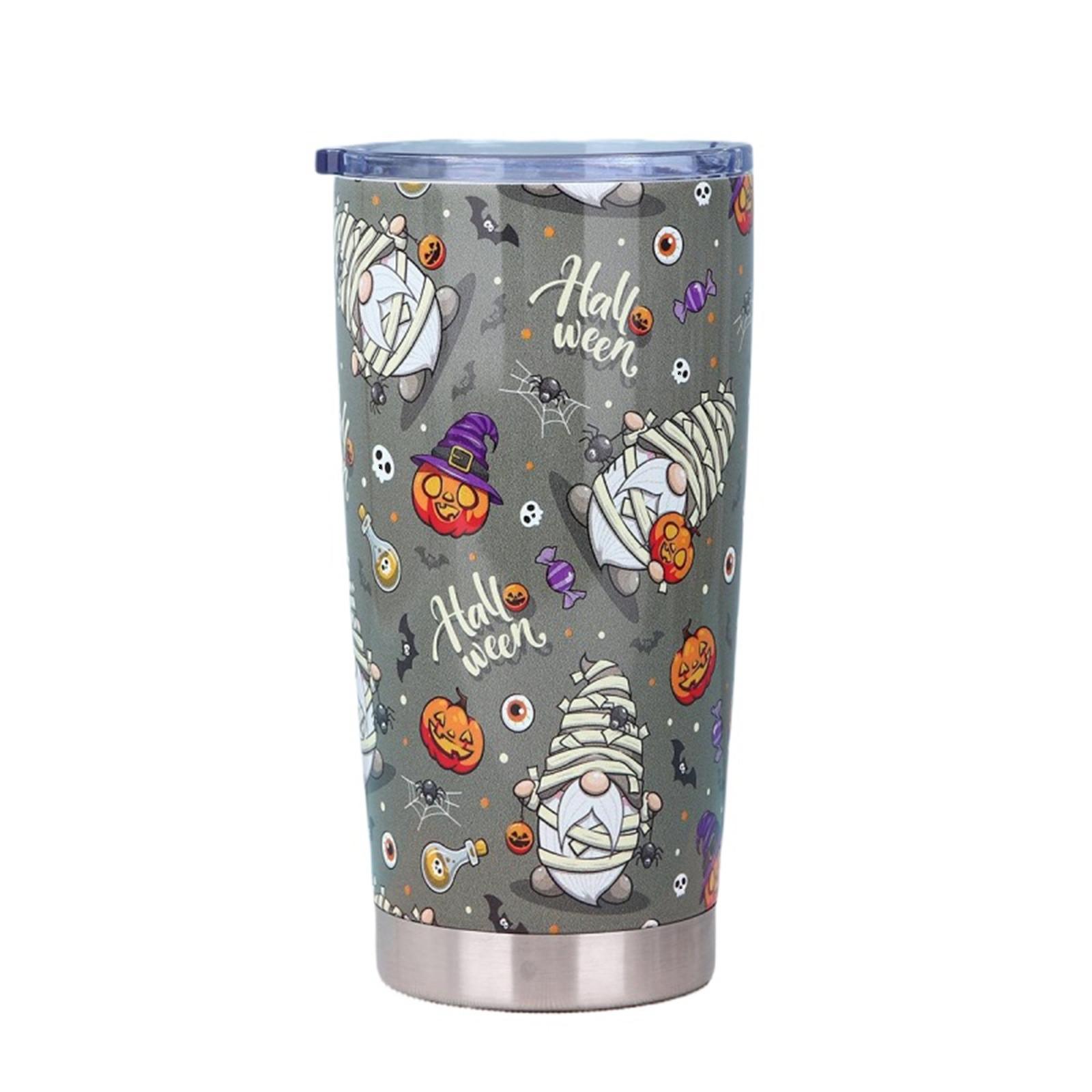 

20 унций Изолированная кружка для кофе из нержавеющей стали, термокружка для путешествий, двойная стенка, вакуумная, с трубочкой для мужчин и женщин, холодный горячий кофе One Size