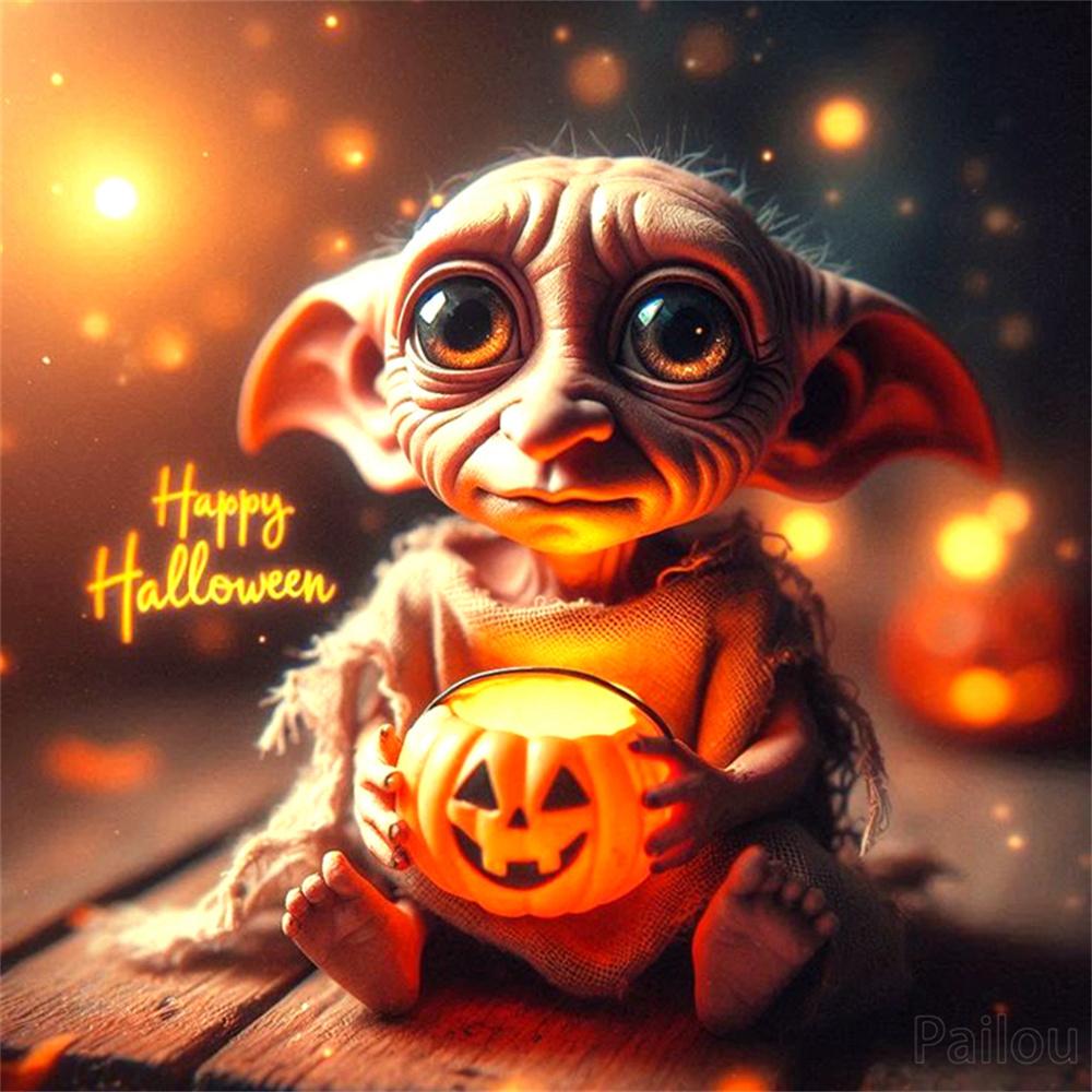 Halloween Dobby Elf Lord Voldemort 5D DIY Diamantmalerei Kunst Fantasy Severus Snape Magische Welt Kreuzstich Mosaik Heimdekoration