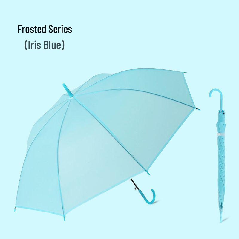 Extra Large Transparent Wind-Resistant Folding Umbrella with Long Handle - Korean Style for Two