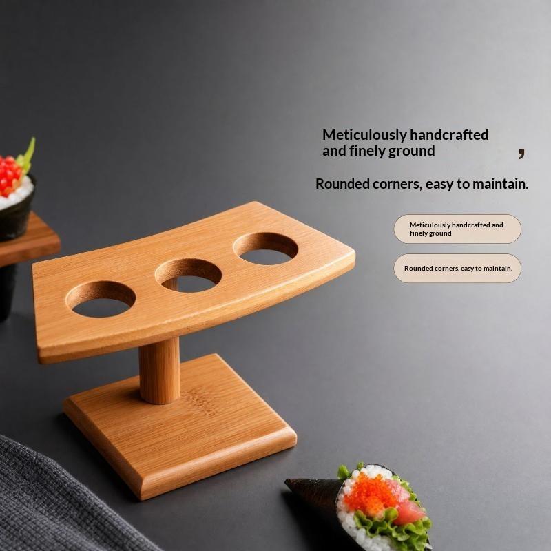 Portarotoli di Sushi in Legno di Bambù Attrezzatura Portarotoli di Sushi Arrotolati Cavolo Viola Portarotoli con Foro per Sushi Stoviglie in Legno Portaghiaccio Accessori Bento