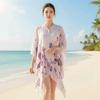 Breathable Thin Large Scarf with Buckle Seaside Vacation Cloak Sunscreen Butterfly Shawl  Gift
