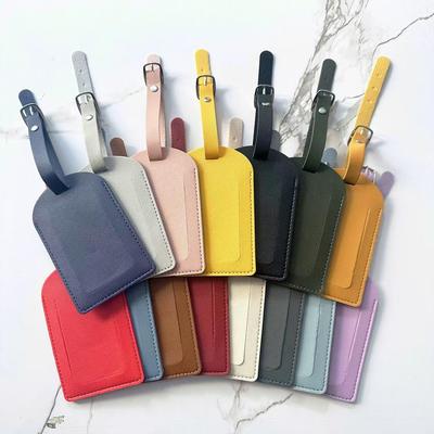 Spot PU Leather Luggage Tag - Anti-Lost ID Tag for Suitcase & Travel Bag