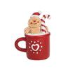 Christmas Resin Mug Santa Snow Artificial Crafts Desktop Decoration Home Resin Breakfast Milk Mug Creative Gift Home Decoration