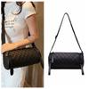 Zipper Pillow Bag Round Bucket Bag Sweet Lingge Cylinder Bag  Lady