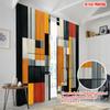 2 Stück Digital bedruckte Vorhänge, Geometrischer Moderner Flachdruck, Polyesterstoff für Familientreffen Schlafzimmerwand Heimraum Dekor