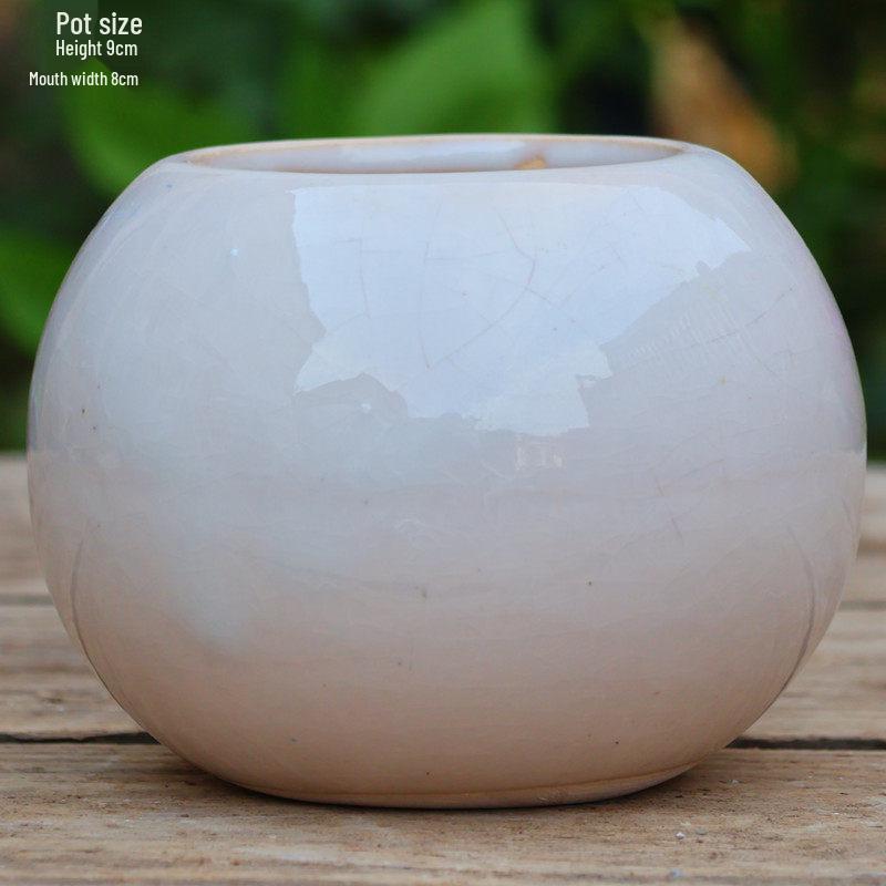 Handmade Retro Zisha Ceramic Pot for Succulents, Orchid, and Asparagus - Breathable Small Flower Pot