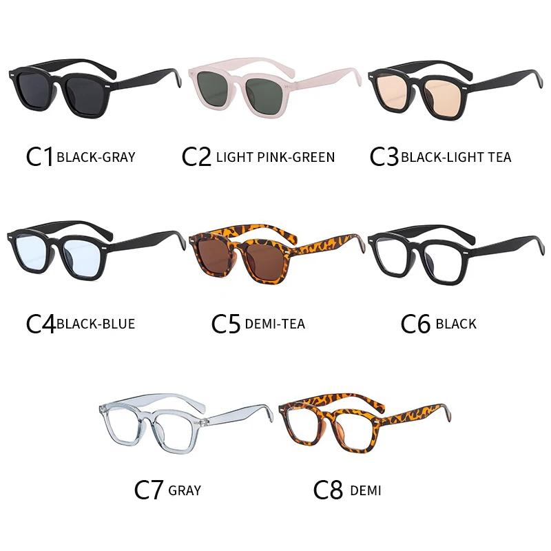 2PCS Latest Men Women Rectangular Classic Sunglasses Stylish Design Classic Style Sun Glasses Female Eyeglass Cat-Eye Casual Eye Wear UV400