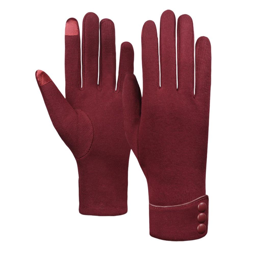 Fleece Lined Winter Warm Gloves Windproof Cold Proof Full Finger Gloves Comfortable Touch Screen Gloves