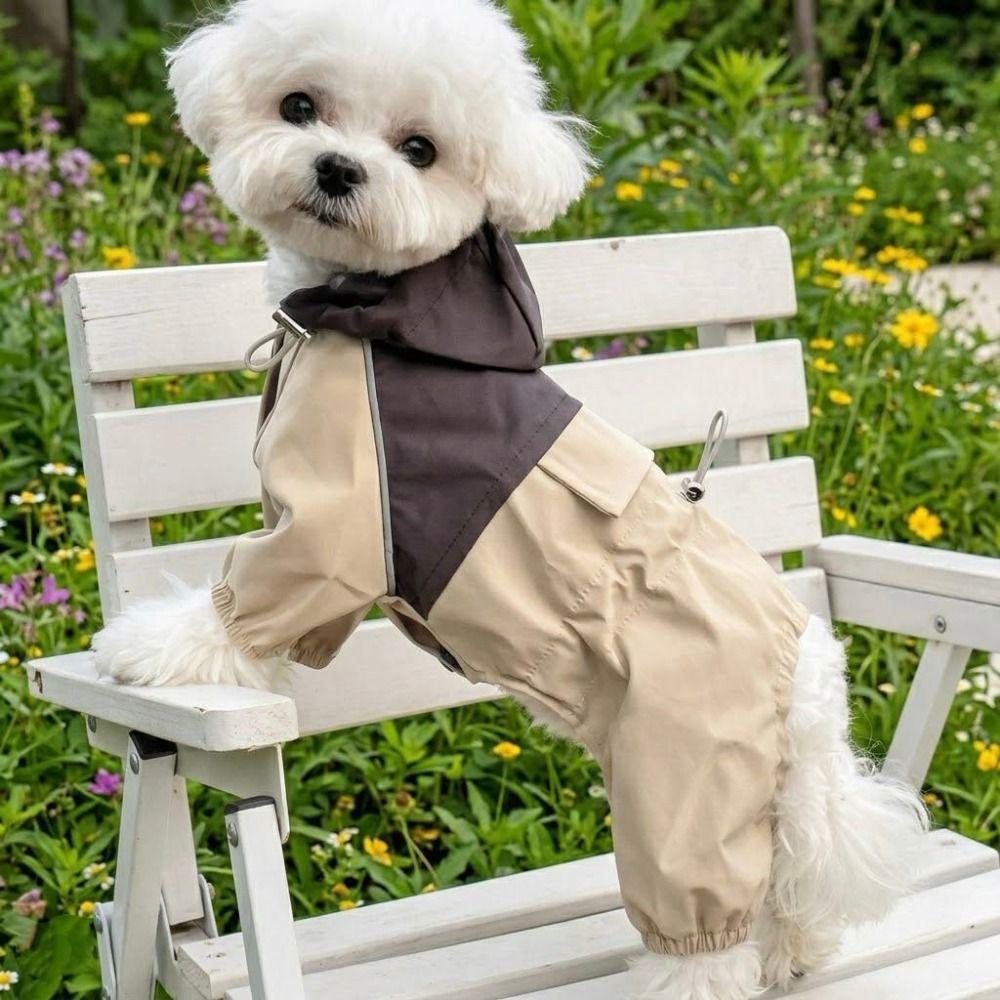 Wear-resistant Dog Raincoat Waterproof Dog Protective Suit New Pet Clothing  for Small Dogs