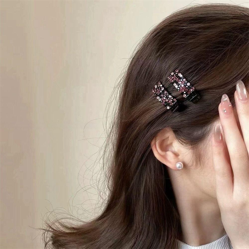 Rhinestones Colorful Rhinestones Hairpin Shiny Cute Hair Clip Sweet Zircon Hairpin  Girls