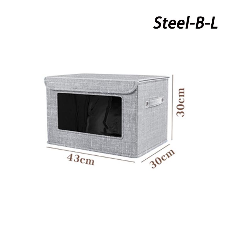 1pc Large-capacity Foldable Storage Box Dust Clothing Toy Storage Box with Lid Clothes Storage Containers Wardrobe Organizer