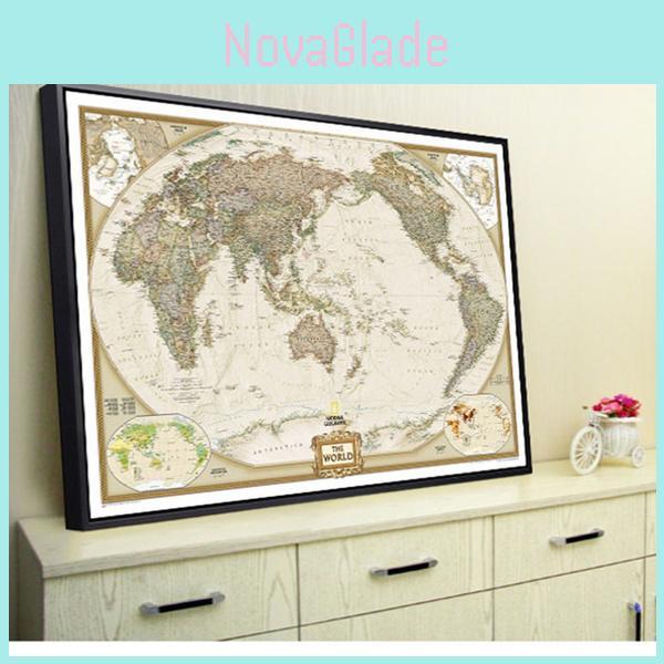 Vintage Retro Paper World Map Poster For Unique Children Gifts And Stylish Wall Decor