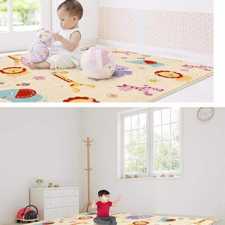 Children's Double-Sided Game Mat with Cartoon Design - Perfect for Outdoor Adventures or Indoor Use in Living Rooms and Bedrooms.
