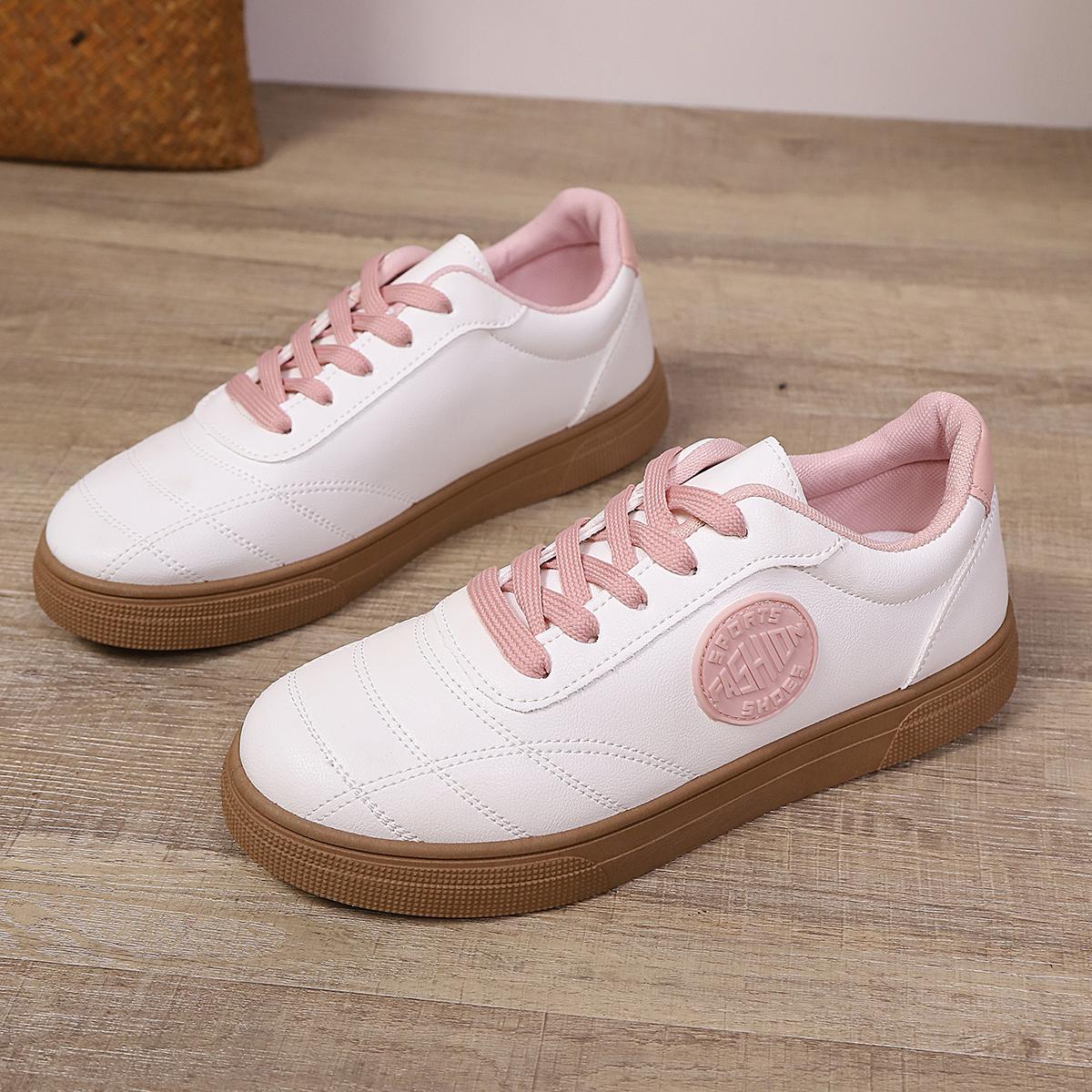 Women s Casual Shoes lace-up Sobriety Lightweight Casual Outdoor Walking Shoes Sneakers Anti-slip Flat Women Shoes 36