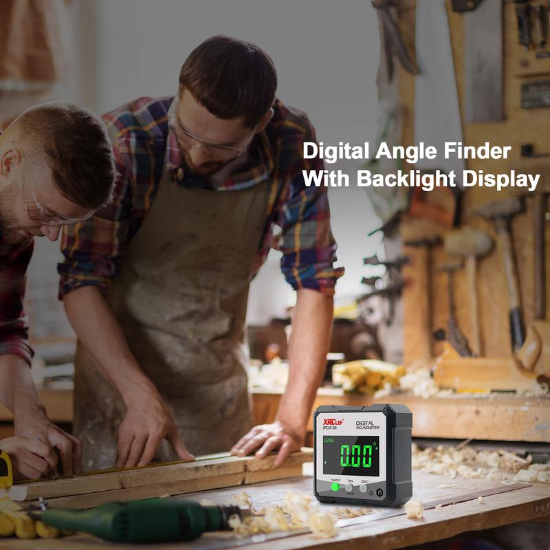 RZ Digital Level Angle Gauge 360° Mini Measuring Digital Inclinometer With Magnetic Base Electronic Universal Bevel Protractor