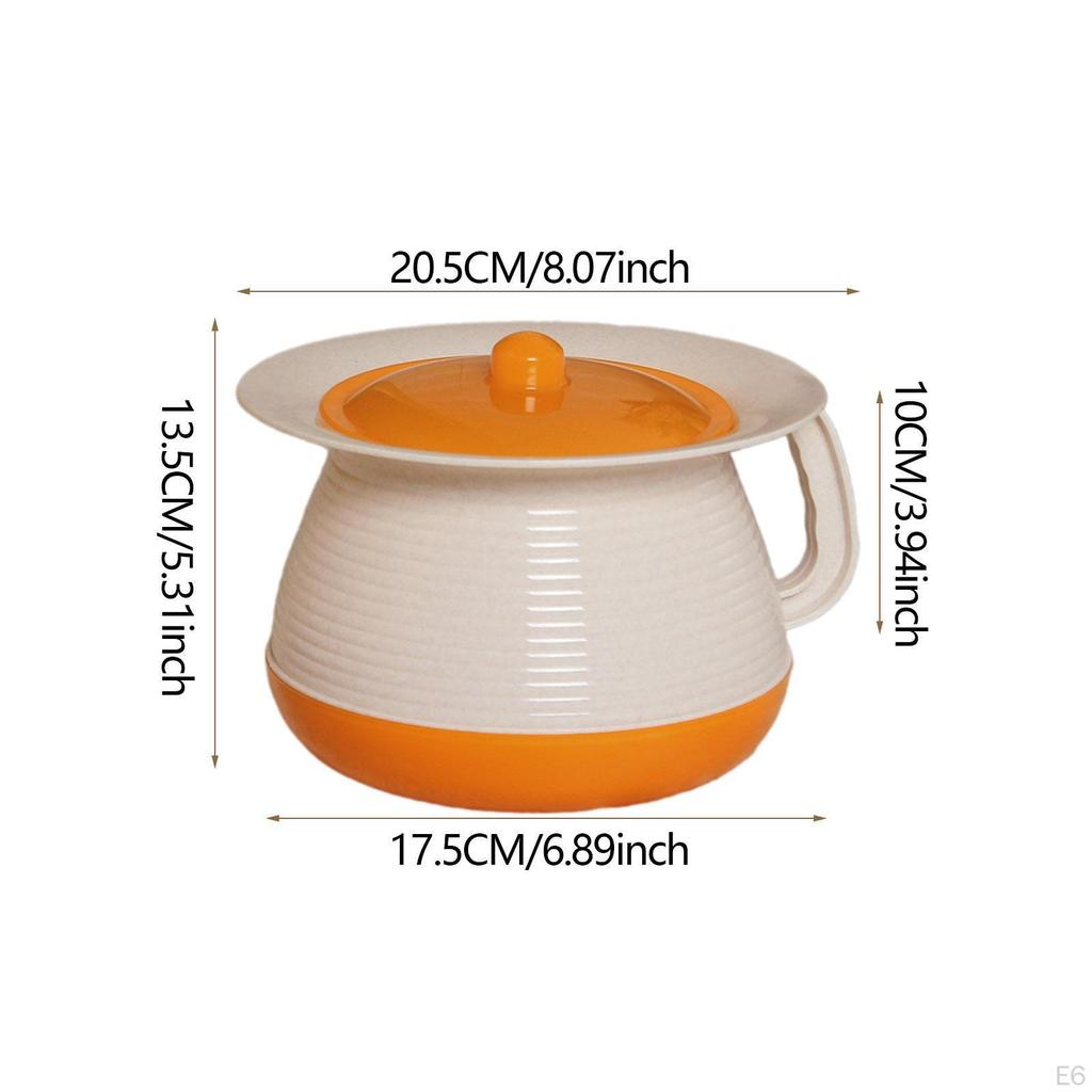 Nachttopf mit Deckel, Tragbare Toilettenlösung für Erwachsene und Kinder