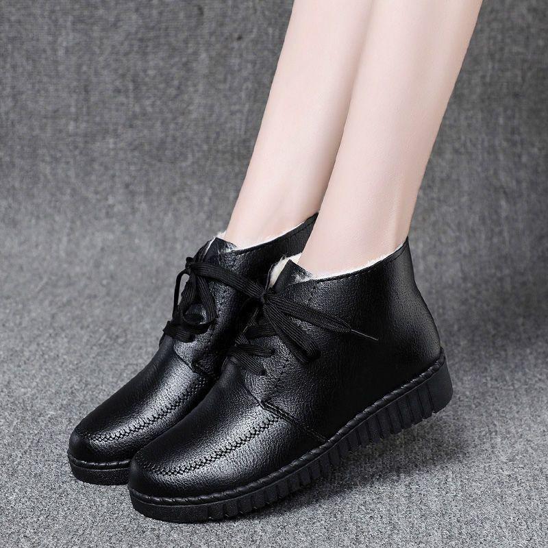 Women Snow Boots Winter Warm Ankle Boots for Women Round Head Boots Female Fashion Mother Shoes for Women Mujer