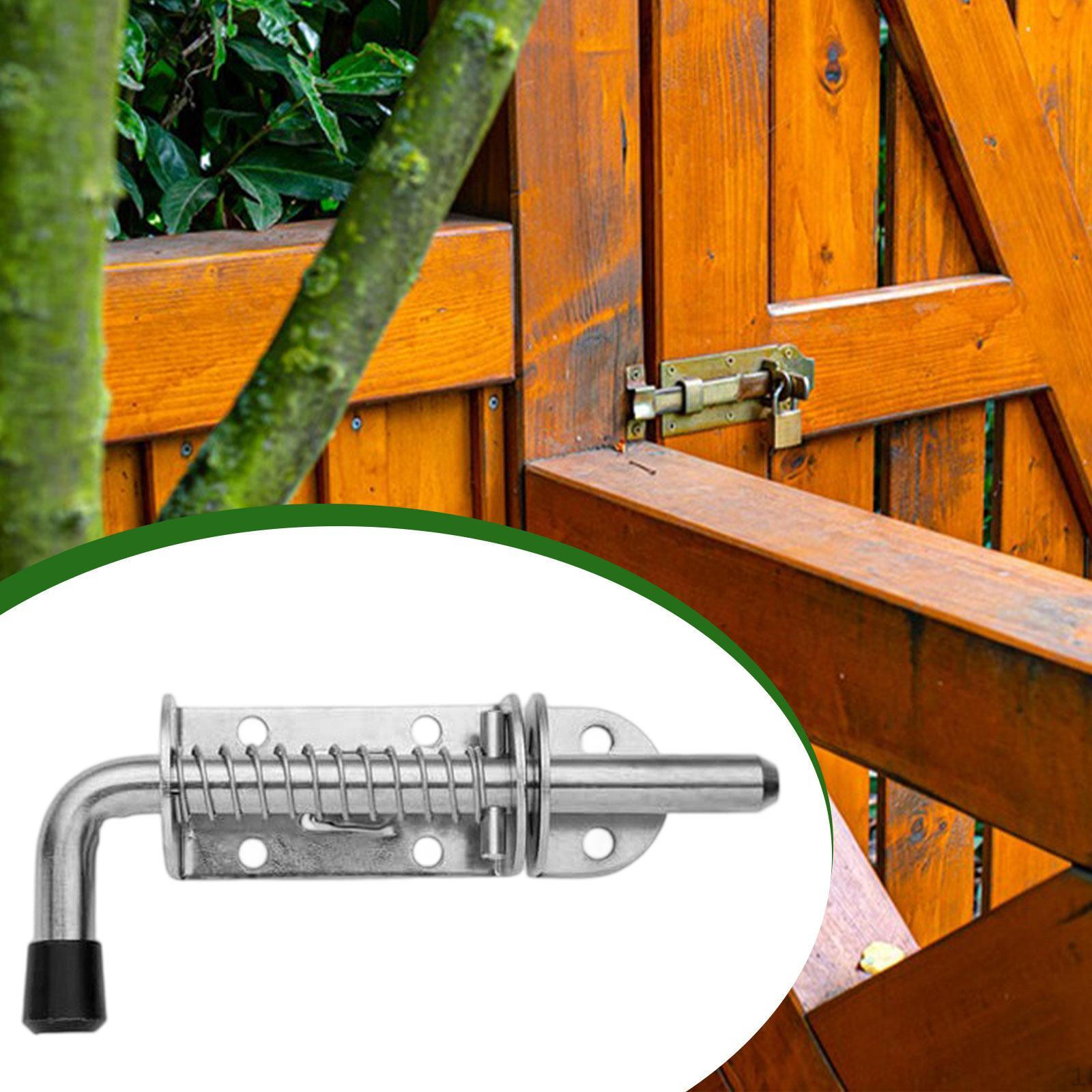 

Засов-задвижка для двери, простой в установке, пружинный, из нержавеющей стали, скользящий, для двора 1 Set