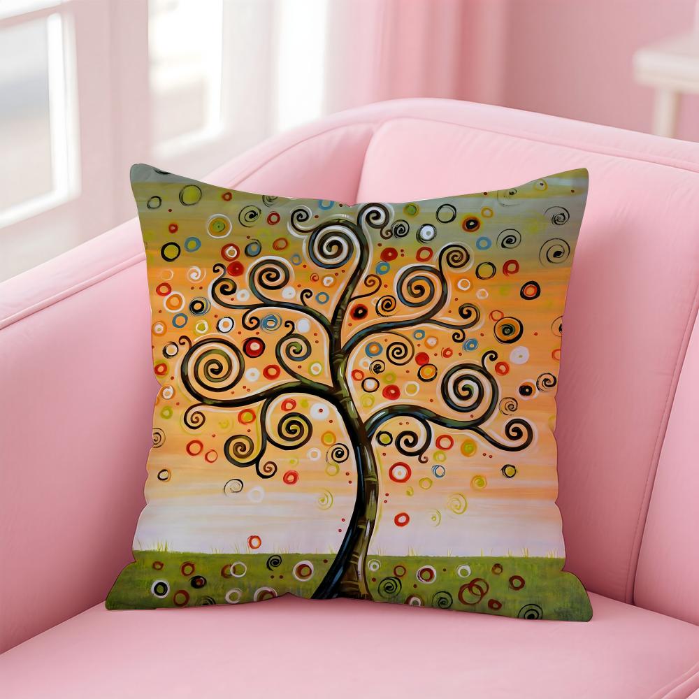C-ColoredS T-TreeS Cushion Cover Comfortable Reversible Pillow Cover Ideal for Car Sofa Bedroom & Beyond