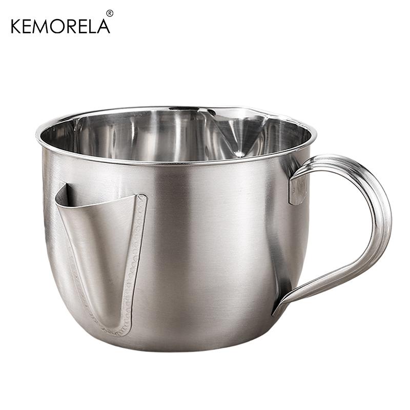 1000ML Multifunction Oil Soup Seperator Stainless Steel Gravy Oil Soup Separator Multipurpose Oil Strainer with Handle