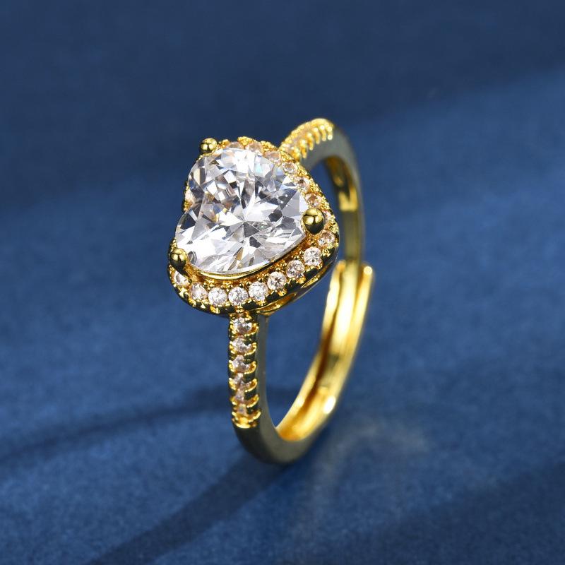 Cross-Border Heart Ring: Elegant, Chic, and Unique Women s Fashion Accessory Adjustable size