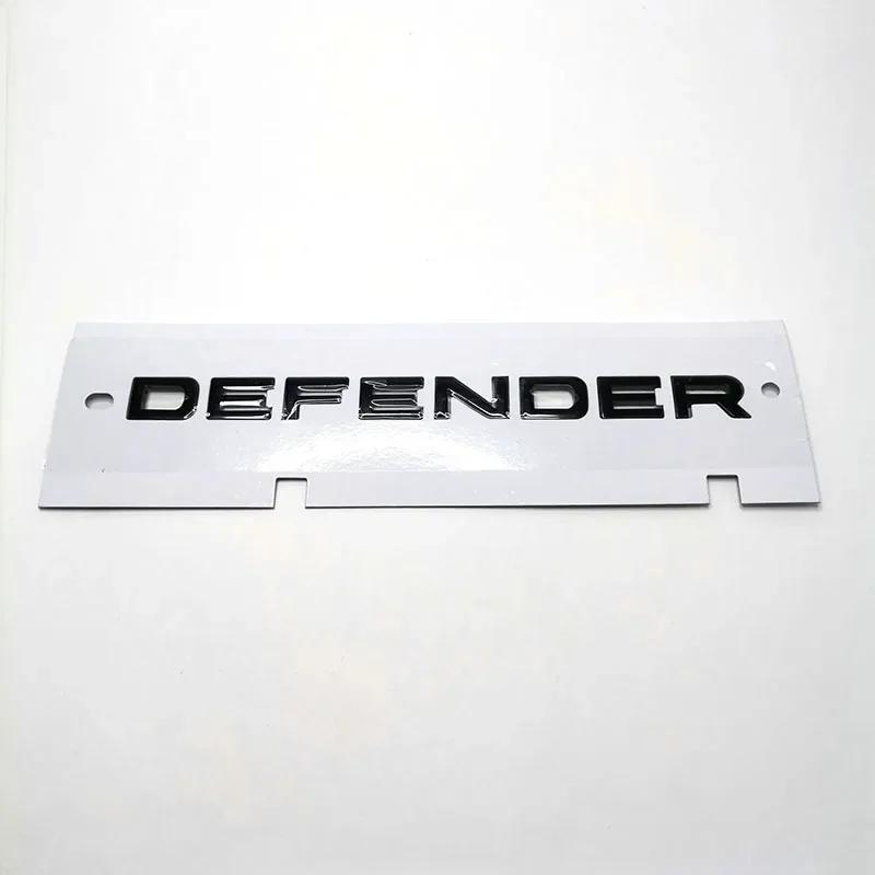 CSU3 1pc 3D ABS Car Decorative Car Stickers Bright black/Silver Defender Back Door Letter Logo Badge Accessories