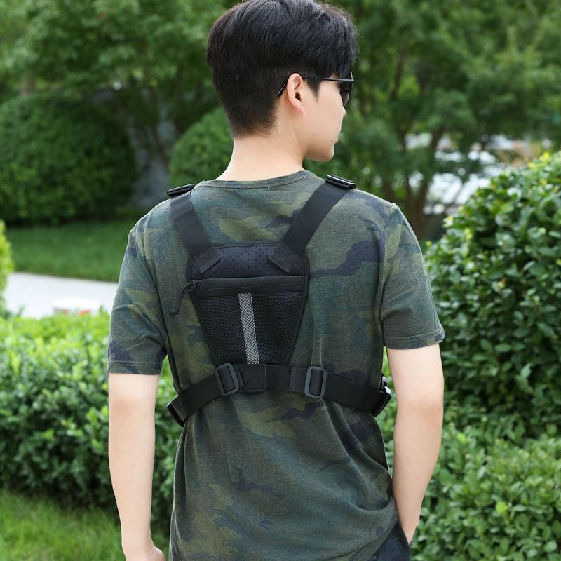 Borsa da petto tattica, Borsa da gilet multifunzionale a doppia spalla da uomo, Borsa per sport e fitness