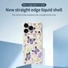 For iPhone 17 Pro Case Purple Butterflies Pattern Printing Straight Edge TPU Phone Back Cover