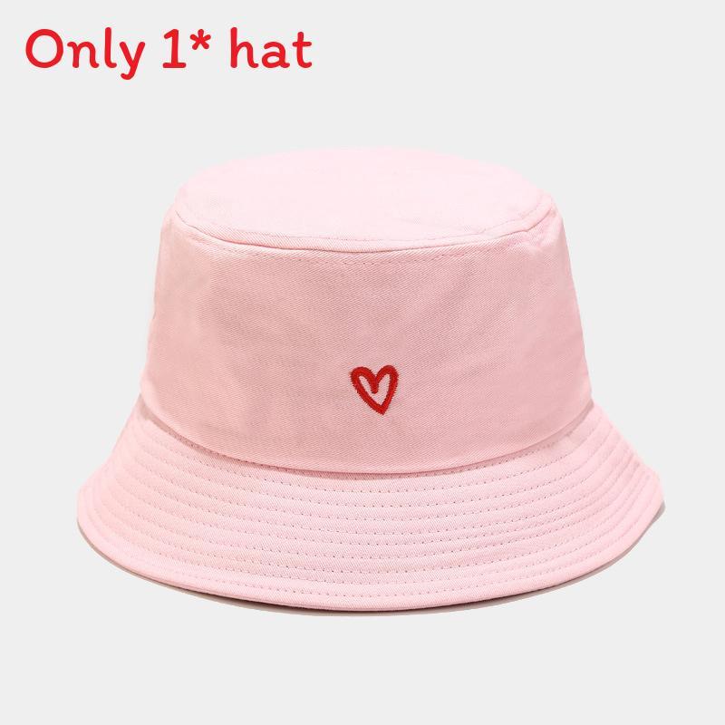 Summer Sun Protection Cotton Embroidered Bucket Hat For Women Casual Outdoor Fashion