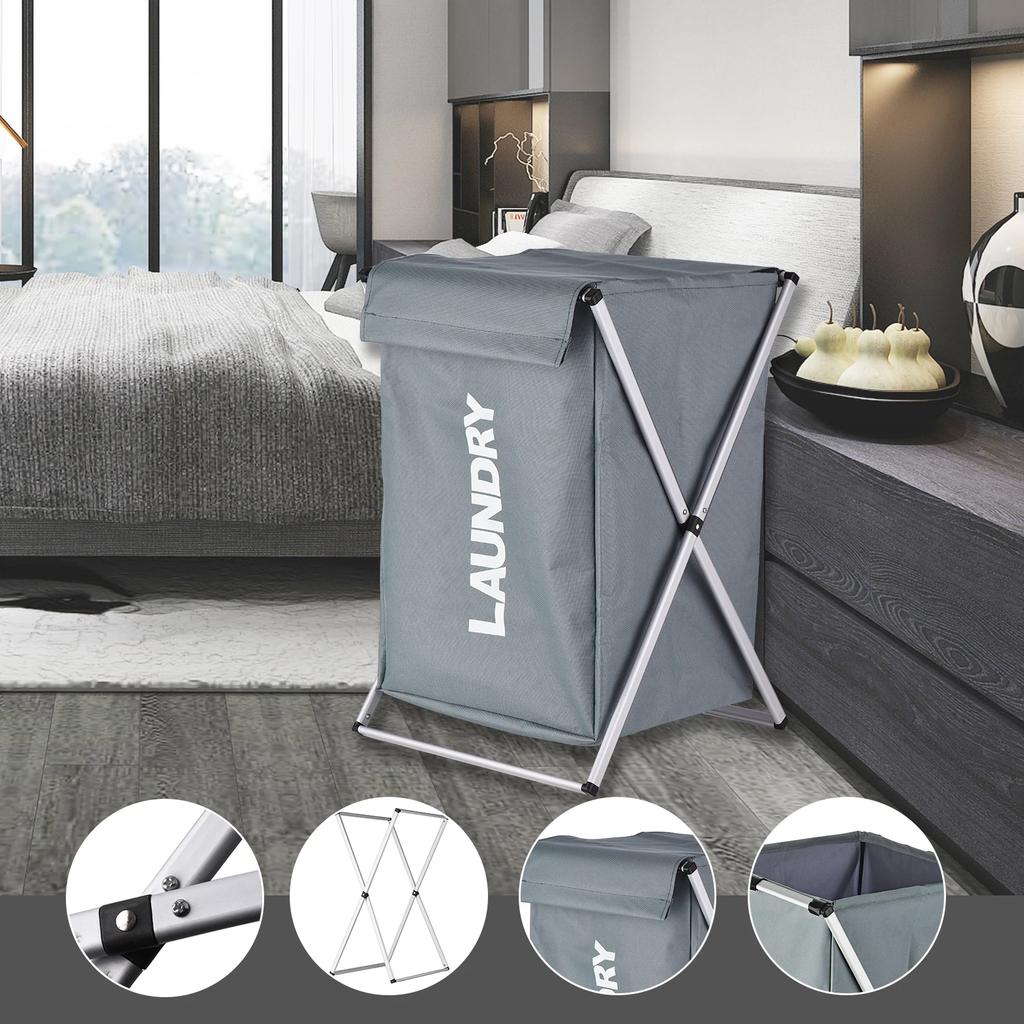 Dirty Clothes Laundry Basket Storing Waterproof Oxford Storage Bags Portable Foldable Clothing Toy Household Organizer Curtain