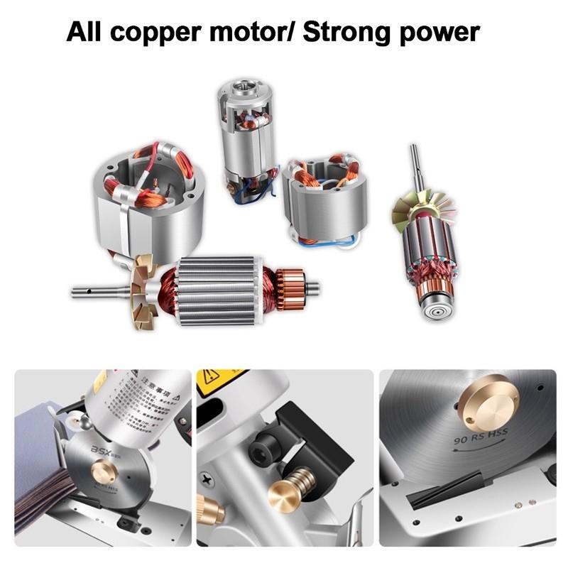 200W Strong Power Electric Fabric Cutter Portable Round Knife Cloth Cutter 90mm Handheld Cloth Cutting Machine