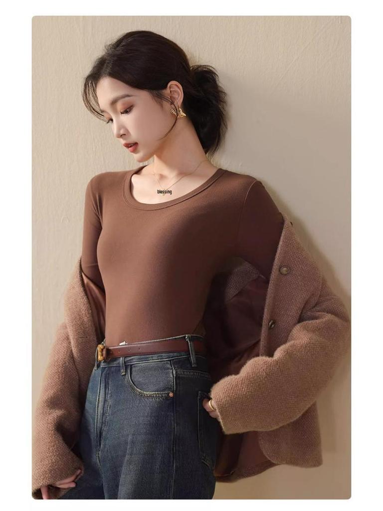 Women's Seamless Thermal Slimming Long Sleeve Undershirt