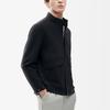 Fila Solid Color Sports Knit Stand Collar Jacket Men Jackets Black F11M212508FBK