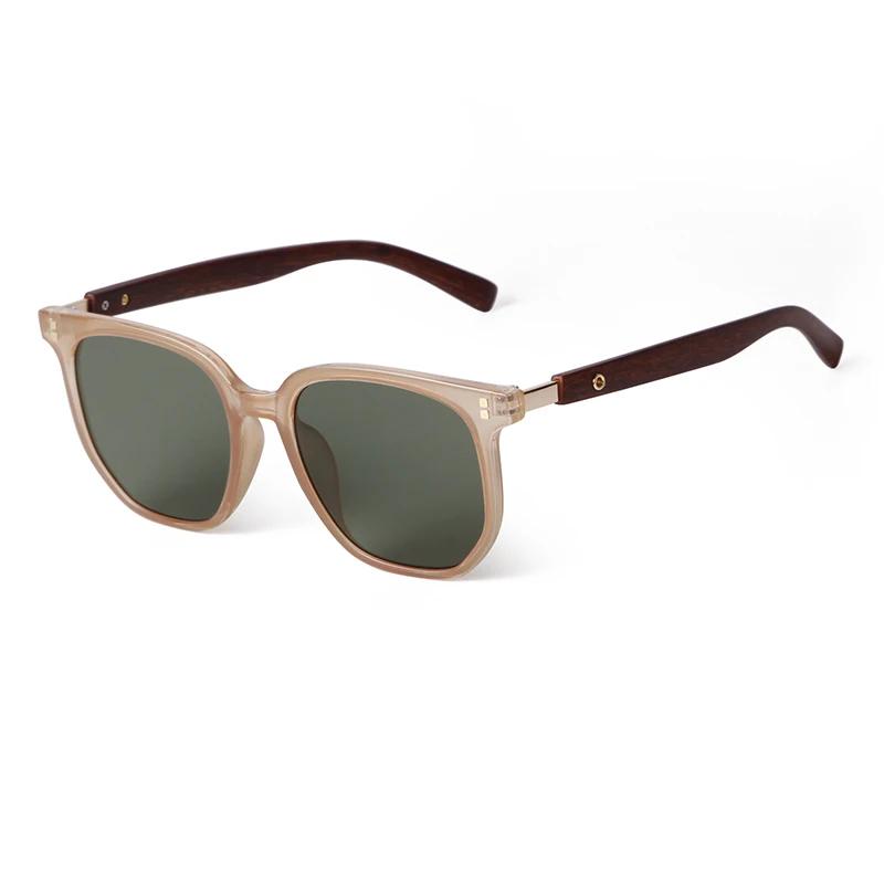 

Trend Flat Top Square Sunglasses Women Brand Designer Shades Unique Imitation Wood Led Square Frame Men Sun Glasses Female UV400 as picture