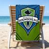 Strandtuch mit aufgedrucktem FC-Wappen, superweiche Mikrofaser, perfektes Geschenk zum Geburtstag, für Pool, Strand, Reisen, für Familie und Freunde