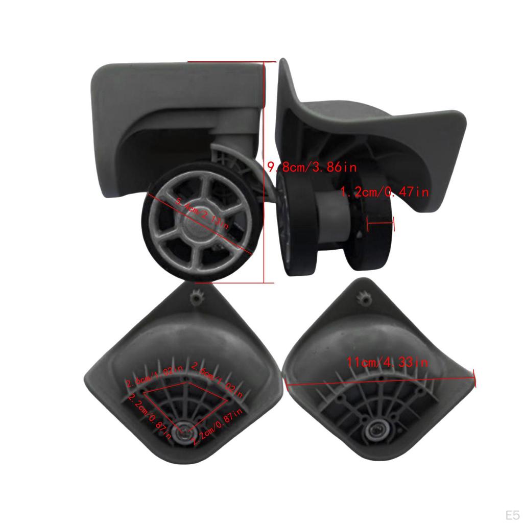 2 Heavy Duty Degree Rotation Travel Suitcase Wheels