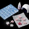Silicone Nail Art Molds Unique Embossed Nail Accessories Molds Jewelry Supplies Nail Embossing Tool for Women Girls