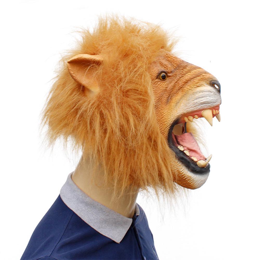 Lion Headgear Funny Skin Friendly Large Mouth Opening Lion Head Costume for Party
