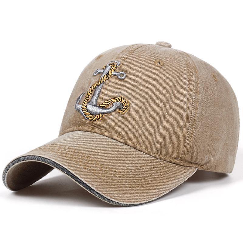 Pirate Hook Embroidered Washed Baseball Cap Retro Casual Men Outdoor Sun Hat Protection Unisex Snapback Caps