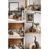 Home Décor Elephant Family Matte Finish Ceramic Figurines - (Set of 3, Matte Brown)