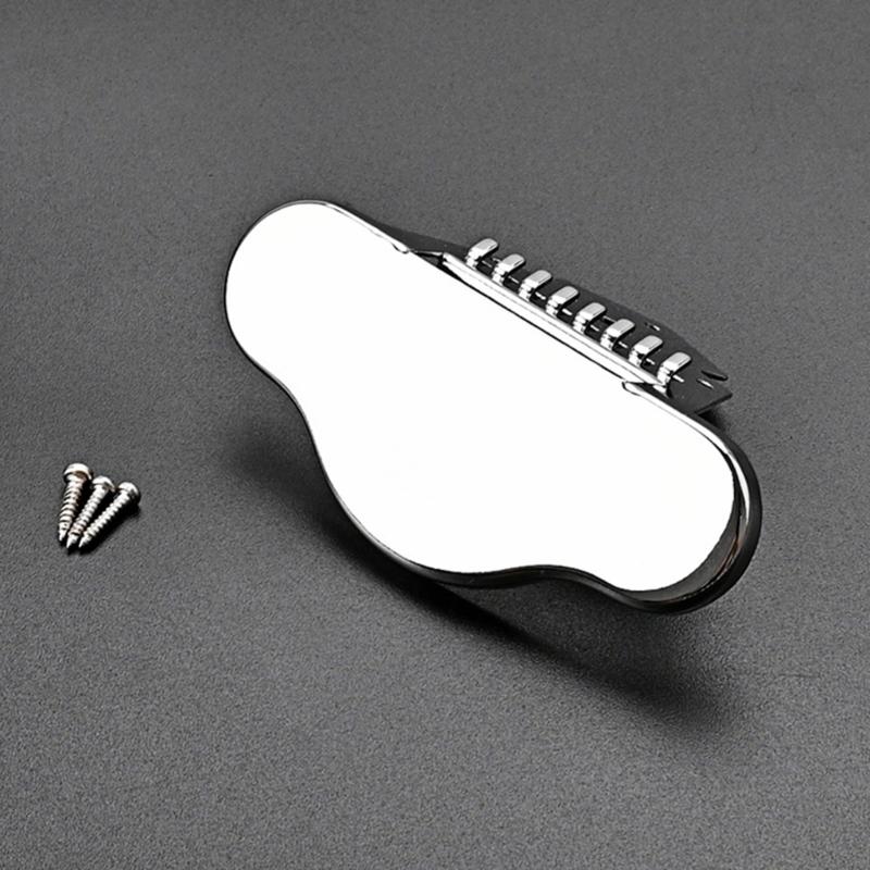 3.1x1.8inch Metal Mandolin Tailpiece Replacement Kit for 8 Strings Mandolins with Four Preinstalled Mounting Screw Holes